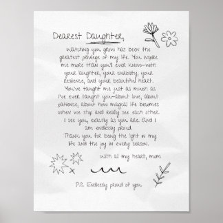 Brev till dotter poster