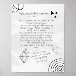 Brev till en vacker kvinna poster
