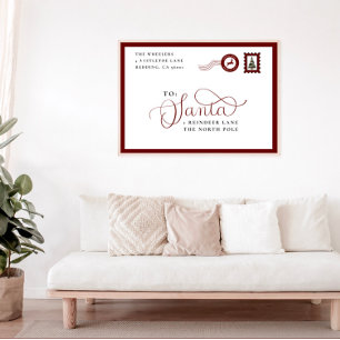 Brev till julfamiljens julafton-Helgdag Poster