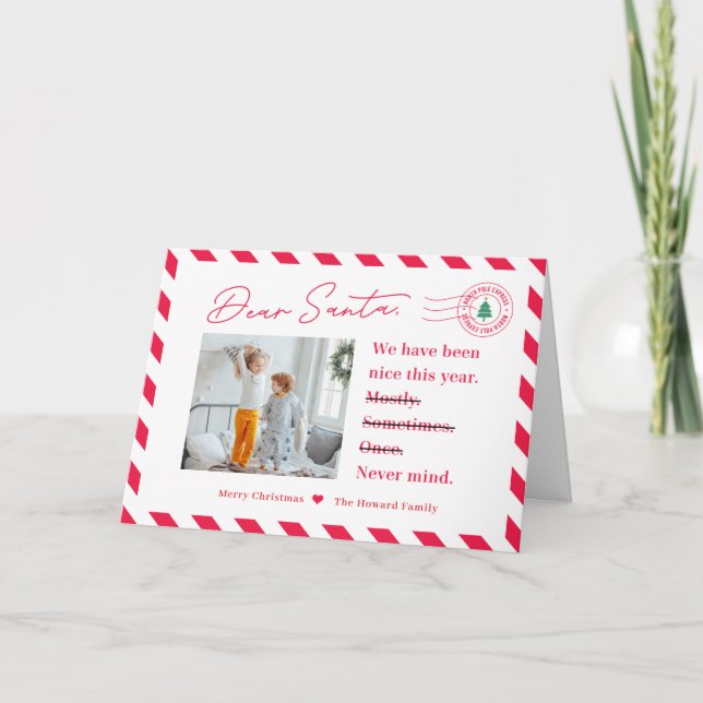 Brev till julfotbolls-kort för jultomten helgkort (Framsida)