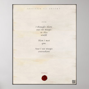 Brev till Juliet Skriv ut 🌹 16/49 Poster