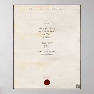 Brev till Juliet Skriv ut 🌹 16/49 Poster