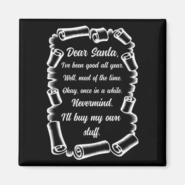 Brev till juljulklapp i Julafton Magnet (Framsidan)