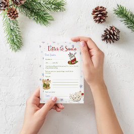 Brev till jultomten Helgdag Kittens mall