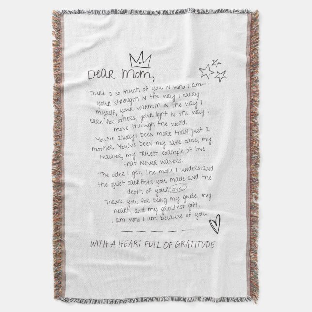 Brev till Mamma Filt (Framsidan Vertikal)