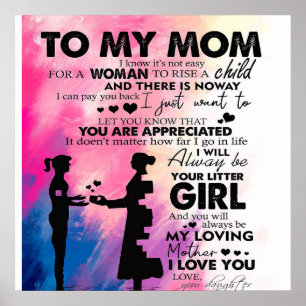 Brev till Mamma Gåvande gåva till Mamma Poster