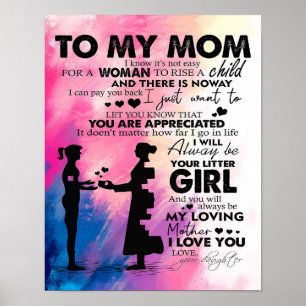 Brev till Mamma Gåvande gåva till Mamma Poster