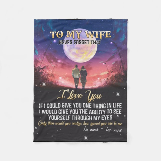 Brev till min fru Alla hjärtans dag-gåva Fleecefilt (Framsidan)