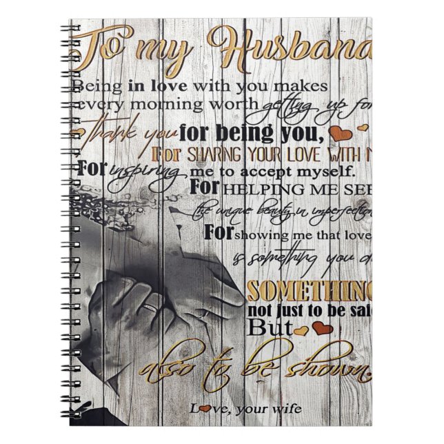 Brev till min Make, citerar högljutt gåva Anteckningsbok (Framsidan)