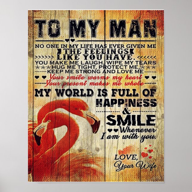 Brev till min Make | Loful Gift Poster (Framsidan)