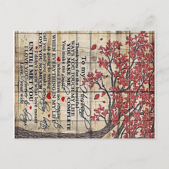 Brev till min make, Ny hem-gåva Vykort (Framsida)