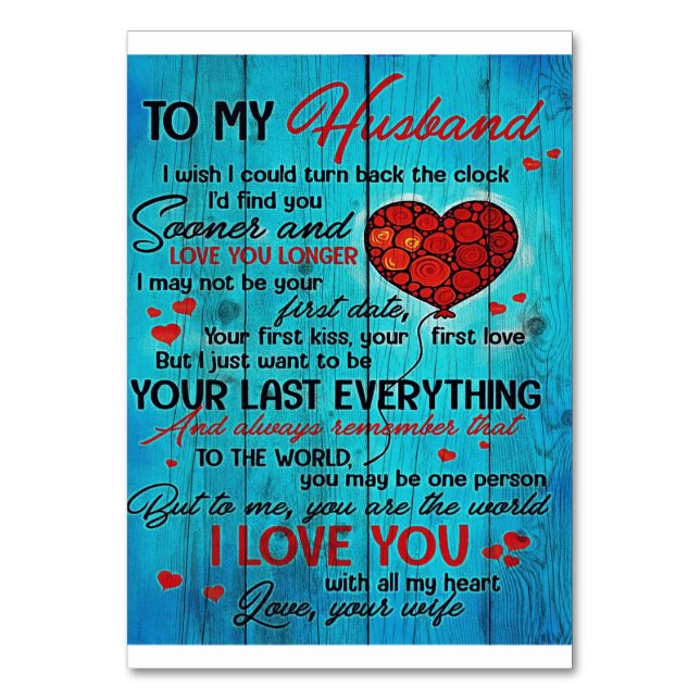 Brev till min Make | Nyfiken på min gåva från Make Bordsnummer (Framsidan)