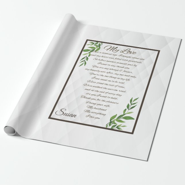 Brev till min Make Presentpapper (Utrullad)