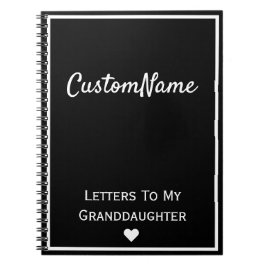 Brev till min mordotter Journal Anteckningsbok