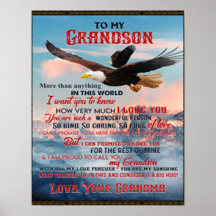 Brev till min morson-gåva, Kärlek Pojke-gift-idea Poster