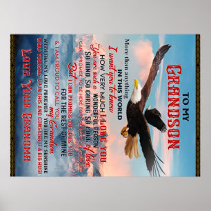 Brev till min morson-gåva, Kärlek Pojke-gift-idea Poster