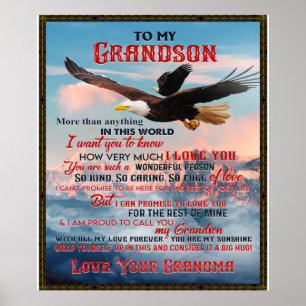 Brev till min morson-gåva, Kärlek Pojke-gift-idea Poster