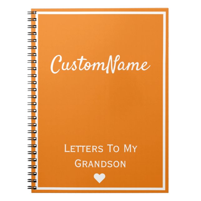 Brev till min morson Journal Anteckningsbok (Framsidan)