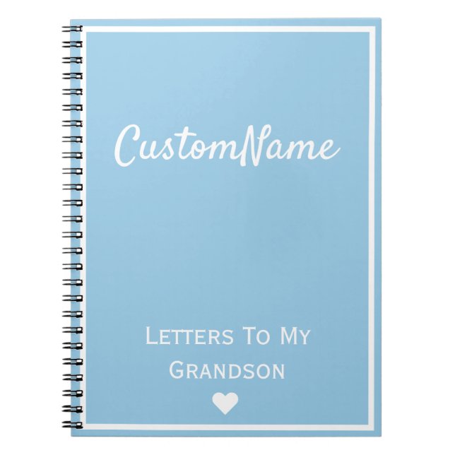 Brev till min morson Journal Anteckningsbok (Framsidan)