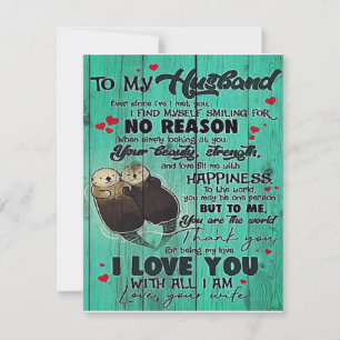 Brev till mitt Make, Cute Family Decor Inbjudningar