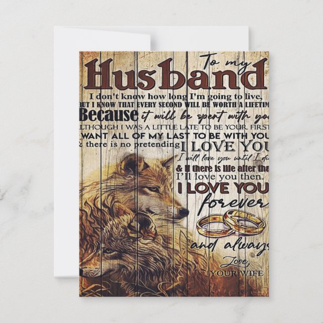 Brev till mitt Make, Cute Family Decor Inbjudningar (Framsida)