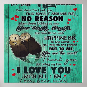 Brev till mitt Make, Cute Family Decor Poster