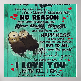 Brev till mitt Make, Cute Family Decor Poster