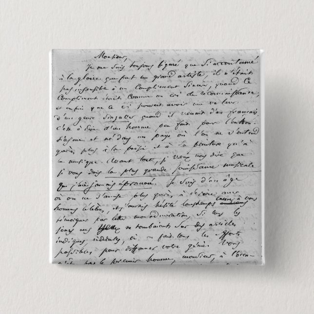 Brev till Richard Wagner 17th Februari 1860 Knapp (Framsida)
