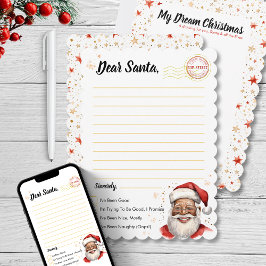 Brev till Santa Activity för barn DIY jul Inbjudningar