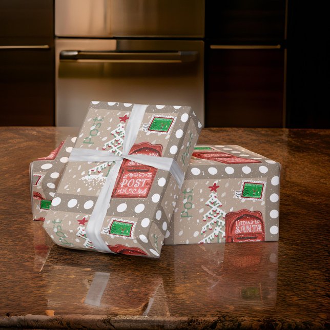 BREV TILL SANTA POST POLKA DOTS PRESENTPAPPER (Skapare uppladdad)