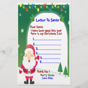 BREV TILL SANTA STATIONERY.