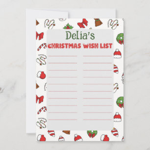 Brev till Santa with Child Namn Inbjudningar