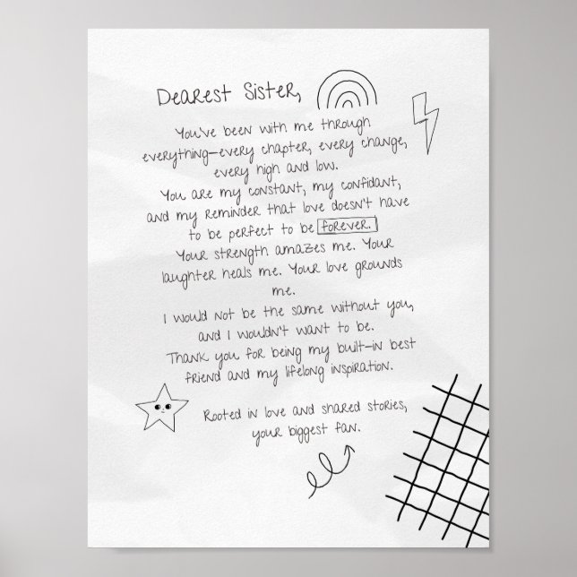 Brev till Syster Poster (Framsidan)