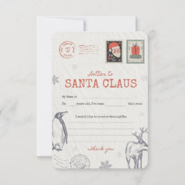🎅Brev till Tomte | Utskrivbar julönskelista  Inbjudningar