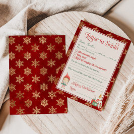 Brev till tomten från flickmall inbjudningar