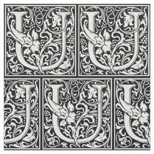 Brev U Medieval Monogram Art nouveau Tyg