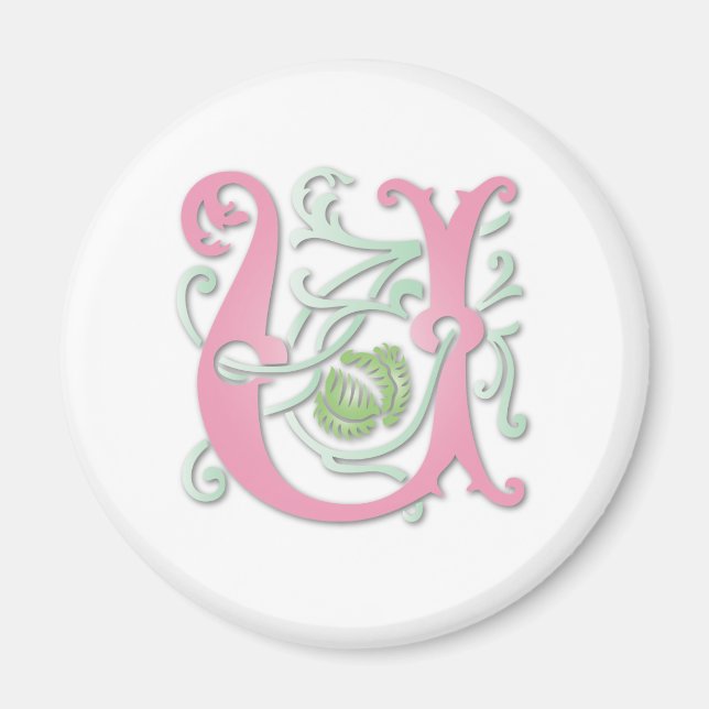 Brev U Monogram Magnet (Framsidan)