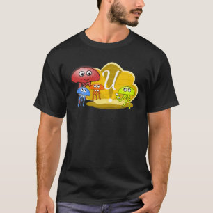 Brev U Monogram-maneter, första skoldagen T Shirt