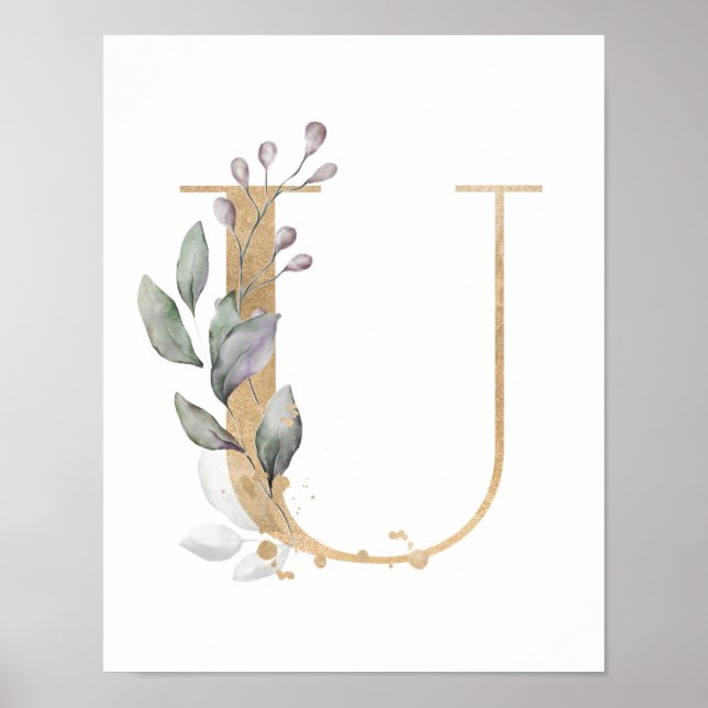 Brev U Monogram Poster (Framsidan)