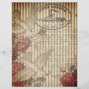 Brev-utsändningsskrapbok för vintage Papper