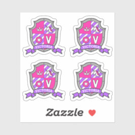 Brev V, eget namn Victoria eagle ridghts vapensköl Klistermärken