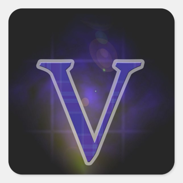 BREV V FYRKANTIGT KLISTERMÄRKE (Framsida)