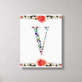 Brev V Monogram Canvastryck