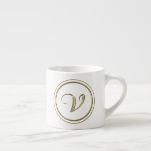 ’Brev V’ Monogram Espressomugg
