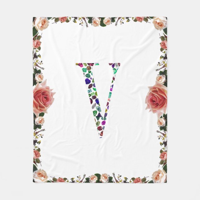 Brev V Monogram Fleecefilt (Framsidan)