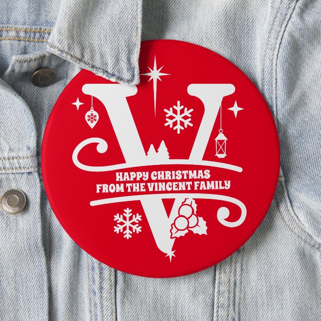 Brev V Monogram första familjen Namn Hälsning M Knapp (In Situ)