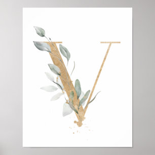 Brev V Monogram Poster