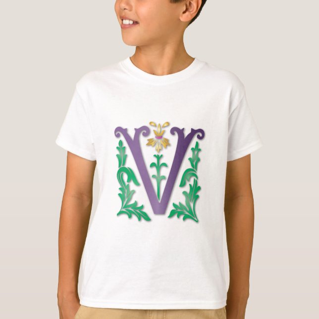 Brev V Monogram T-shirt (Framsida)