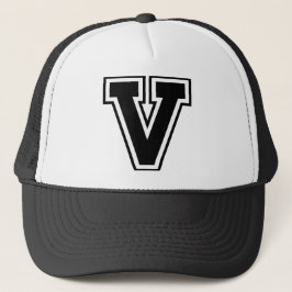 Brev ’V’ monogram Truckerkeps