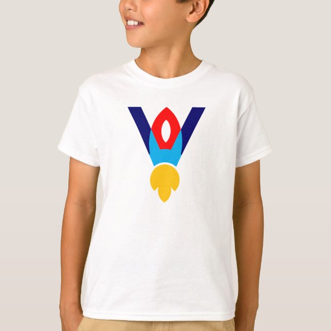 Brev V Raketbarn T Shirt (Framsida)